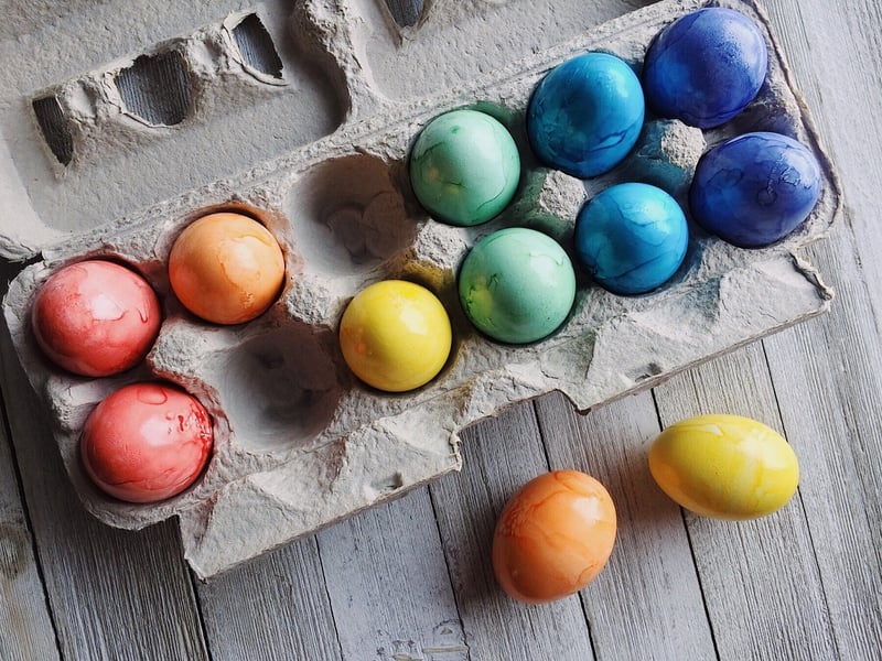 Egg Carton Flower Decorations